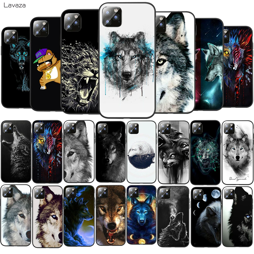 Angry Animal wolf Face Pattern TPU силиконовый чехол для телефона Apple iPhone 11 Pro Max мягкий |
