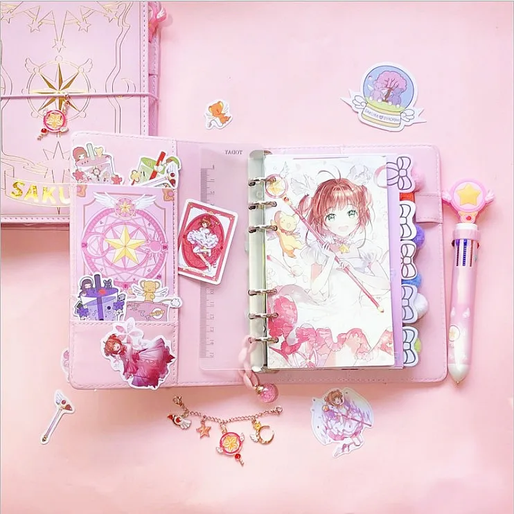 Аниме CardCaptor Sakura розовый Techo многоразового Тетрадь Косплэй Card Captor Dairly записные