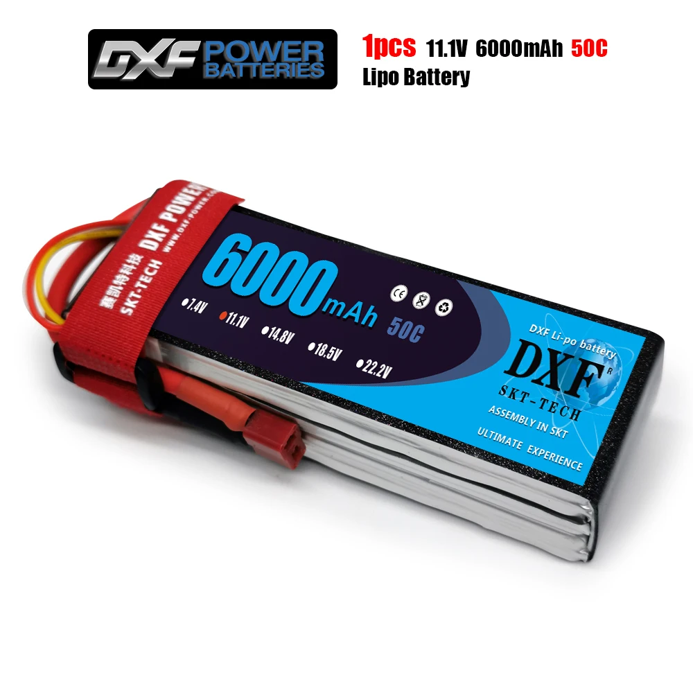 Литий-полимерный аккумулятор DXF 3S 11 1 В 6000 мАч 50C-100C XT60 T Deans XT90 EC5 50C для гоночных FPV