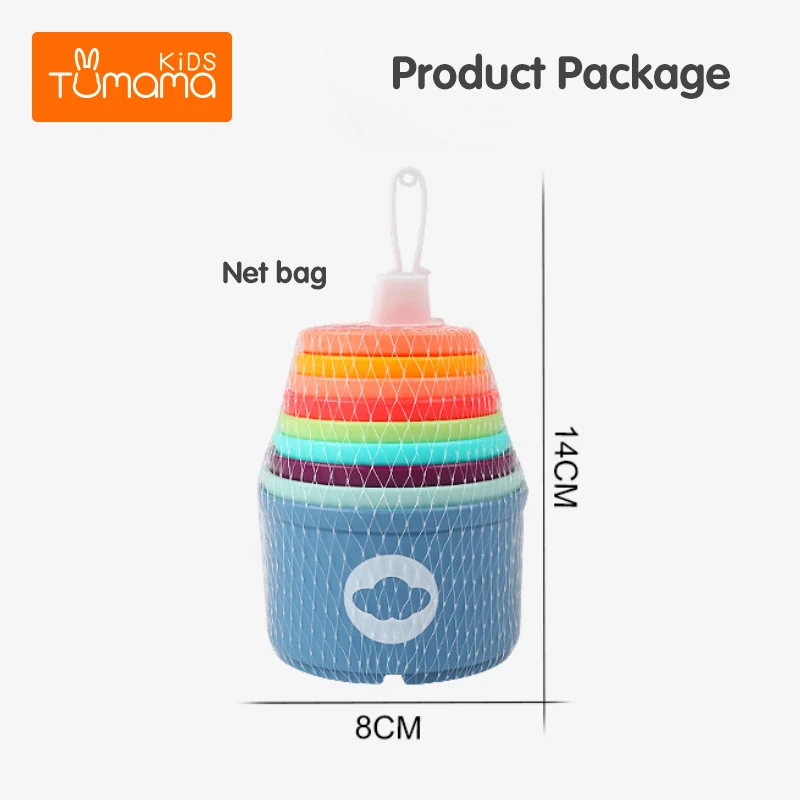 TUMAMA 9 Комплект стек башня из чашек с накоплением Пластик сложенные чашечки От 1 до