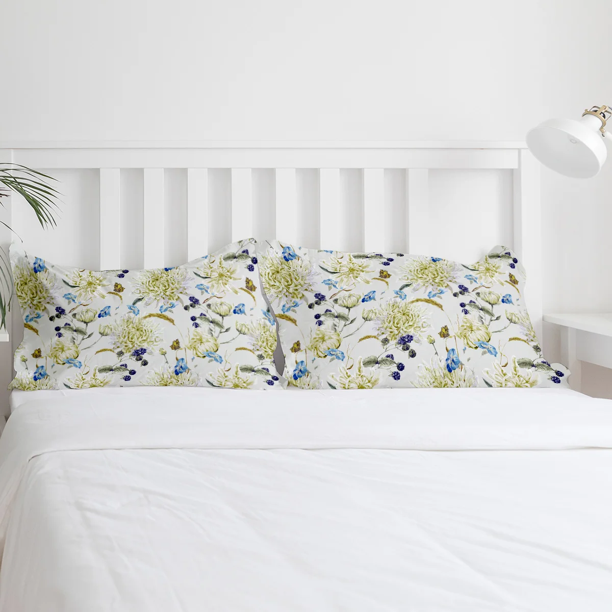 Chrysanthemum White Tile Bedding Set Four sets of customized bed sheets Sets Luxury | Дом и сад