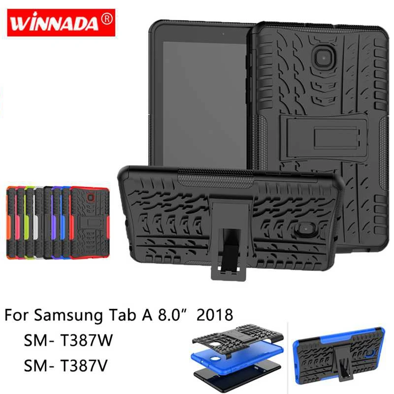 Для Samsung galaxy Tab A 8 0 2018 T387 чехол SM T387W T387V бронированный для планшета ТПУ + ПК