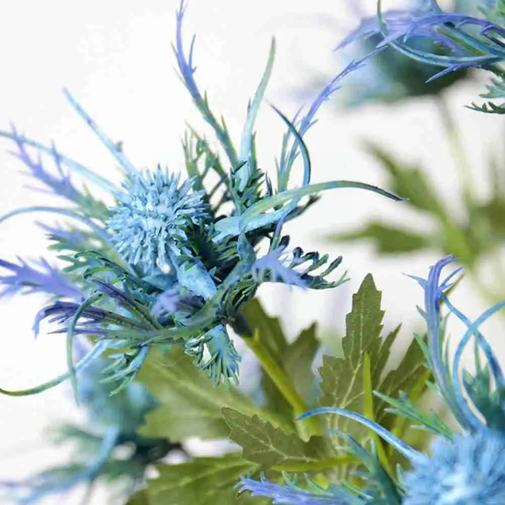 

2021 New Silk Cloth Simulation Eryngium Plant Plastic Flower Arrangement Creative Artificial Sales Flower Hot For Wedding A X5K1