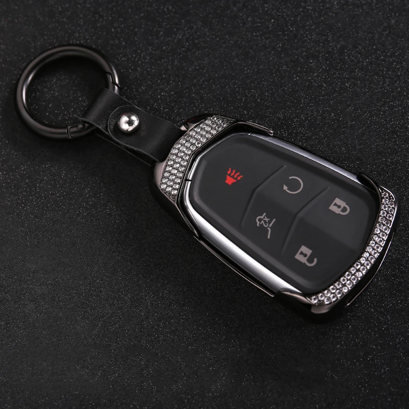 

2019 New Luxury Diamond Car Key Case Key Shell Key Fob Holder Remote For Cadillac XTS SLS CTS XTS SRX ATS Women Gift Accessories