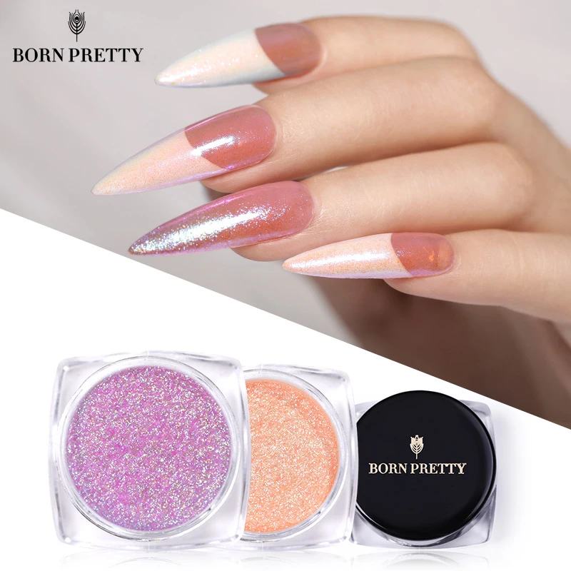 Блестящий зеркальный пигмент для ногтей BORN PRETTY Shelly блестящий порошок мощная пыль