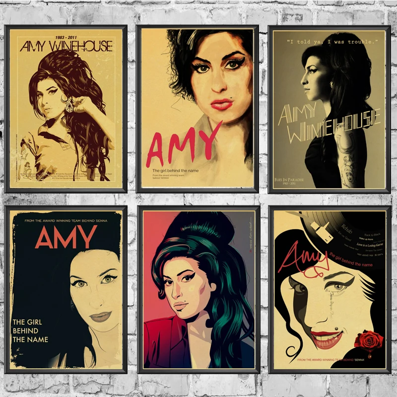 Amy Winehouse Ретро плакат печать высокое качество наклейки на стену для гостиной