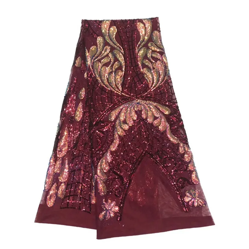 Уникальный блестящий дизайн африканская сетка с блестками кружевная ткань