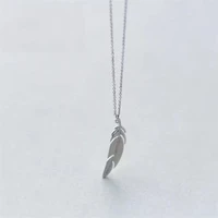 bohemian feather pendant necklace real 925 sterling silver personality for female mujer party girls jewelry birthday gifts sn025