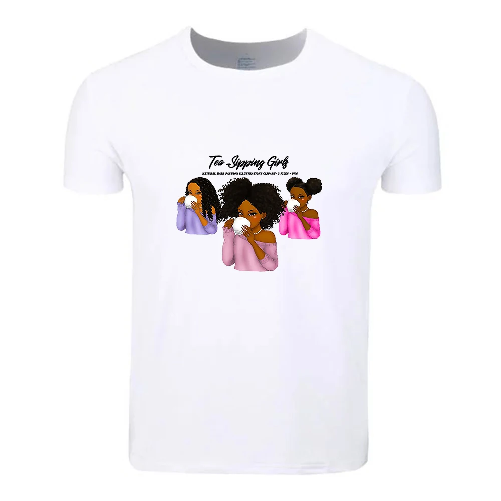 

All skin tones are beautiful black girl Cotton Students Summer T-Shirt Short Sleeve Men Women Boys Girl T Shirt Tees Kids Tshirt