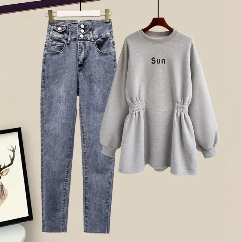 

Fashion Yes Boss Tracksuit 2 Piece Set Autumn Winter Pullover Hoodie+Pants Sports Suit Female Sweatshirt Sportswear Suit Woman