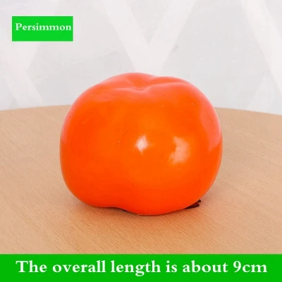 Persimmon Искусственный фруктовый Овощной Детский развивающий магазин дисплей реквизит цветок модель украшения фотография ферма украшения реквизит - Цвет: Persimmon