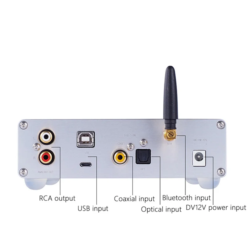 Аудио декодер BRZHIFI ES9038Q2M DAC XMOS XU208 PCM384KHZ 32Bit DSD256 HiFi Stereo COAX RCA USB