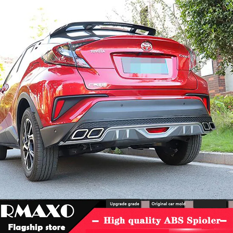 For Toyota CHR Body kit spoiler 2017-2020 CH-R HC ABS Rear lip rear front Bumper Diffuser Bumpers Protector | Автомобили и