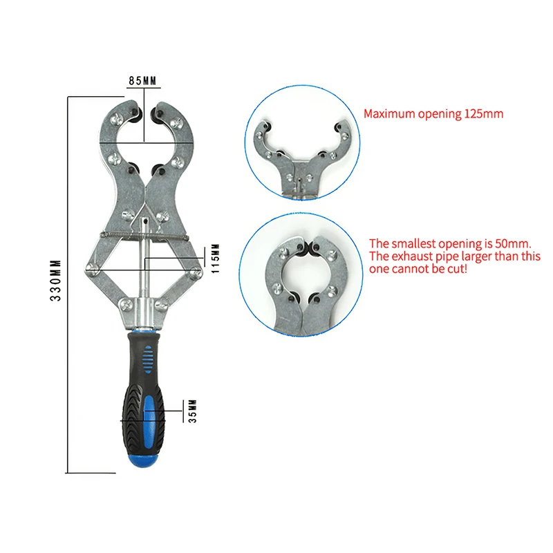 

2021 New Exhaust Pipe Tube Cutter Cutting Pipe Sharp Chrome Manganese Steel Car Exhaust Pipe Cutter Exhaust Pipe Cutter