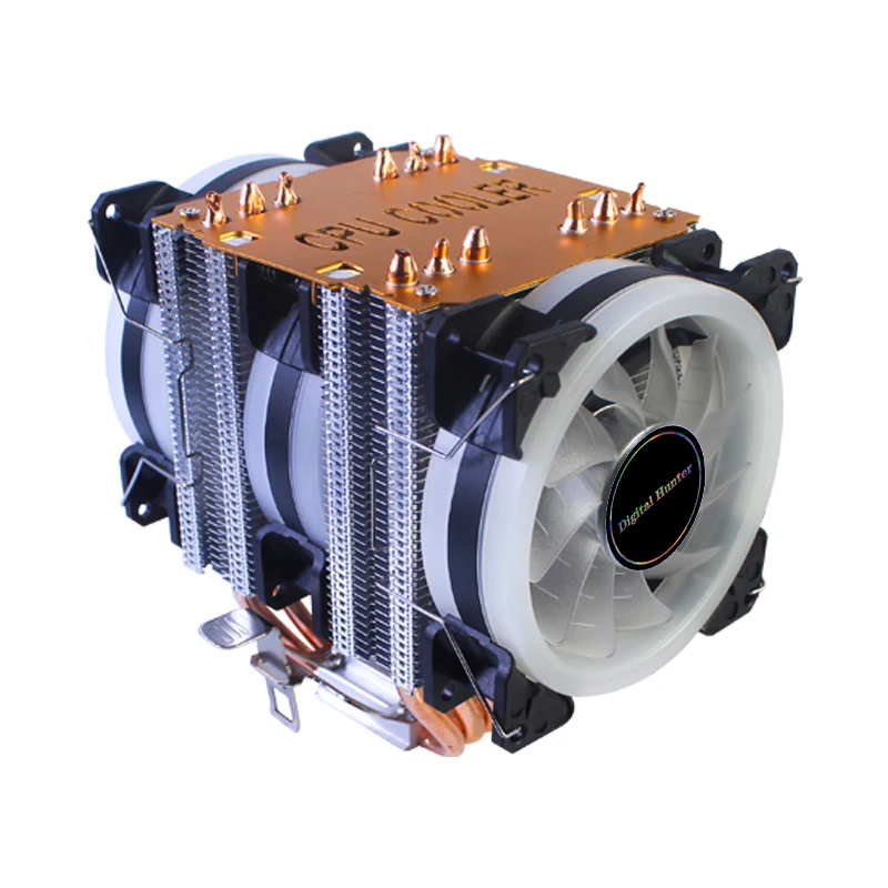 Кулер для процессора кулер ЦП с 6 тепловыми трубками 4 контакта ШИМ два башенного