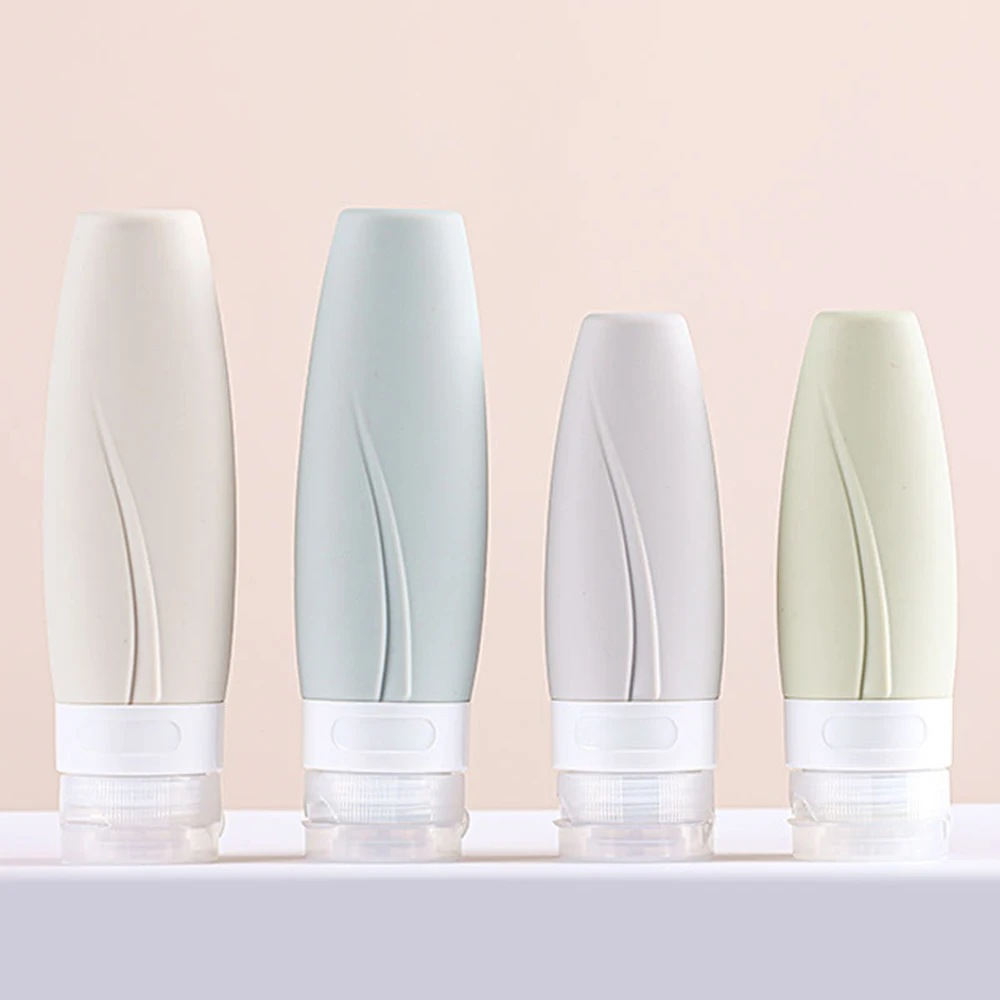 

60/90ml Portable Silicone Refillable Bottle Empty Makeup Jar Pot Refillable Travel Face Cream Lotion Cosmetic Container