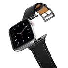 Ремешок из натуральной кожи для Apple Watch 7 6 SE 5 4, деловой браслет для смарт-часов, 45 мм 41 мм 44 мм 42 мм 38 мм 40 мм