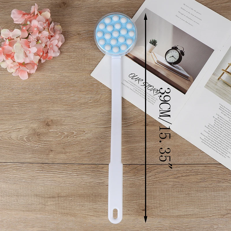 

Long Handled Bath Brush Lotion Oil Cream Applicator Body Leg Back Massager Bath Brush Plastics Long Handle Bath Brush Hot Sale