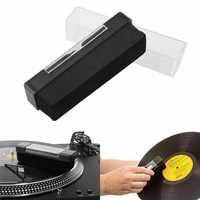 1 set carbon fiber velvet anti static cleaning brush for lp vinyl records tools