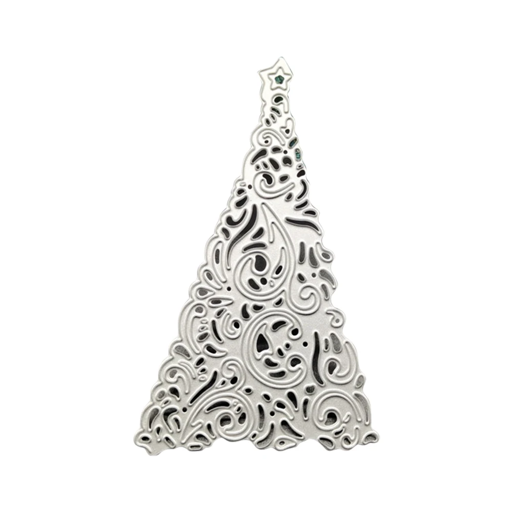 

Cutting Dies for Card Making Christmas Tree Edge Metal Cutting Die Cut Stencils for DIY Photo Album Paper Decorative Craft