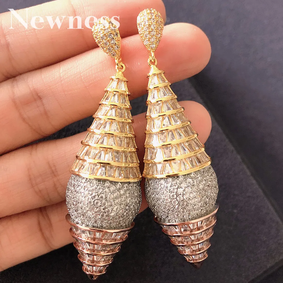 

ModemAngel модные роскошные супер 3 тона серьги AAA кубический цирконий для женщин для вечерние ширина браслета высокого качества ювелирные изделия