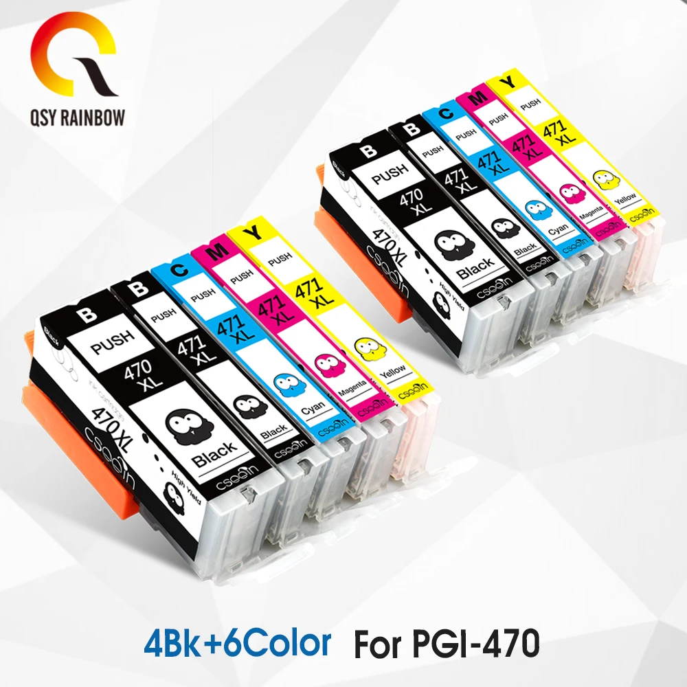 10 цветов для canon 470 471 PGI CLI чернильный картридж PIXMA MG5740 MG6840 принтер струйный