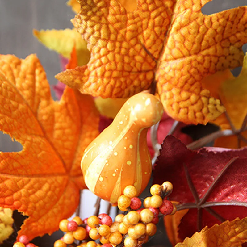 2 шт для хэллоуина украшения имитация кленовых веток искусственные фруктовые