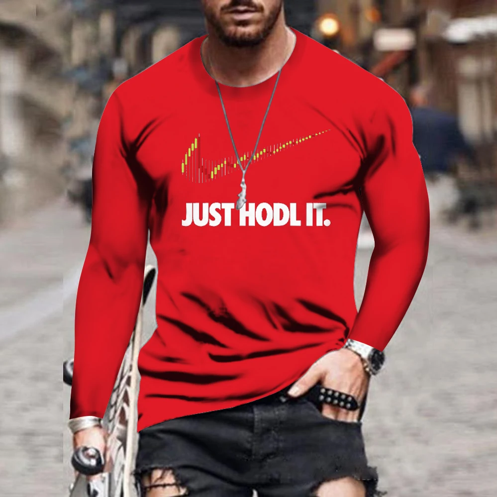 

3D round collar letterprint personalized pattern fashion casual sports 3D round collar sports long sleeves