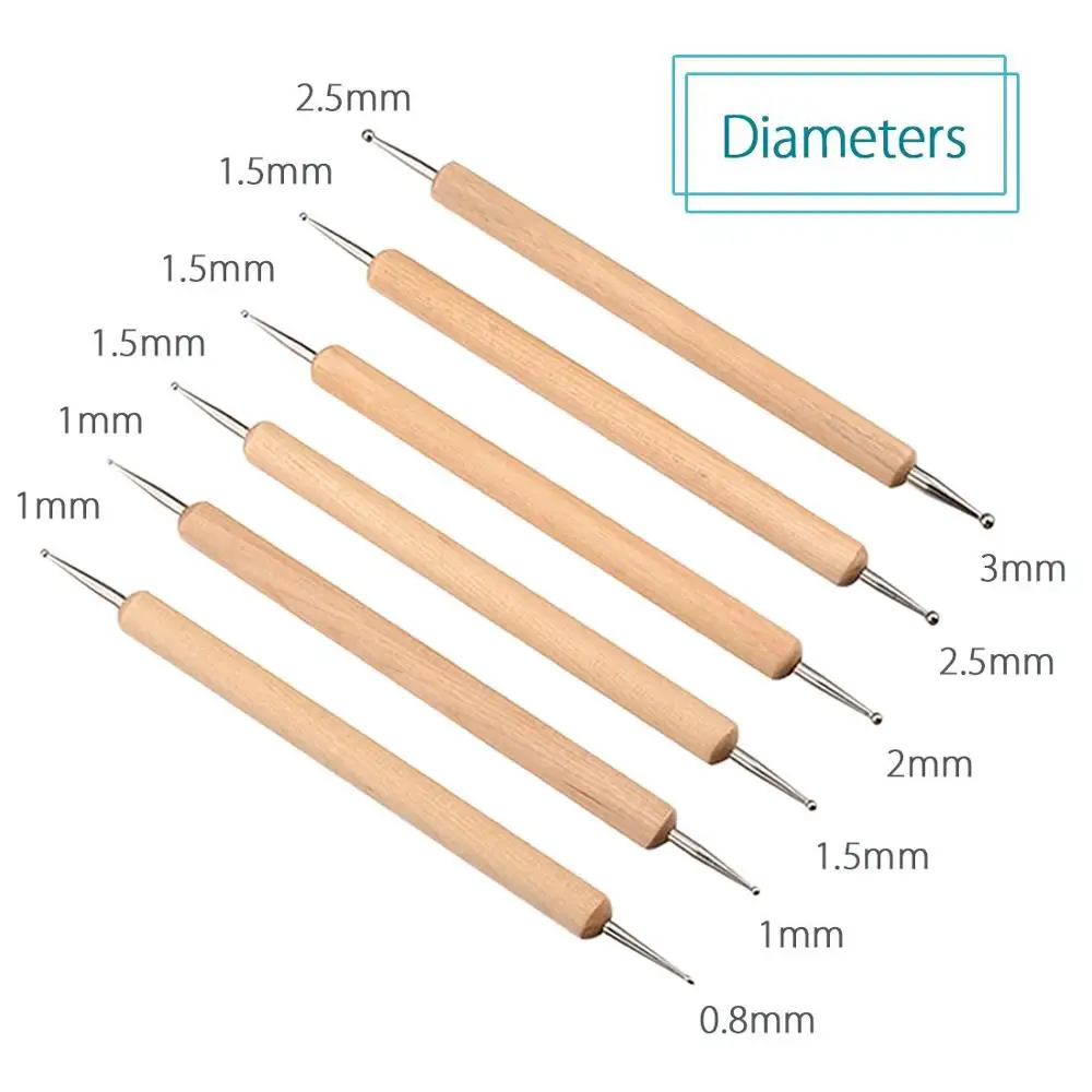 10 шт. точечные инструменты шарики для мандалы живопись скалы гончарная глина