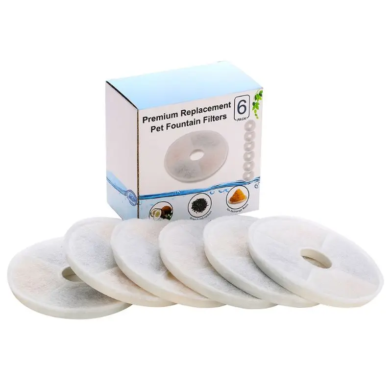 6 шт./упак. Pet кошачий фонтан фильтр тройного действия для воды фонтана