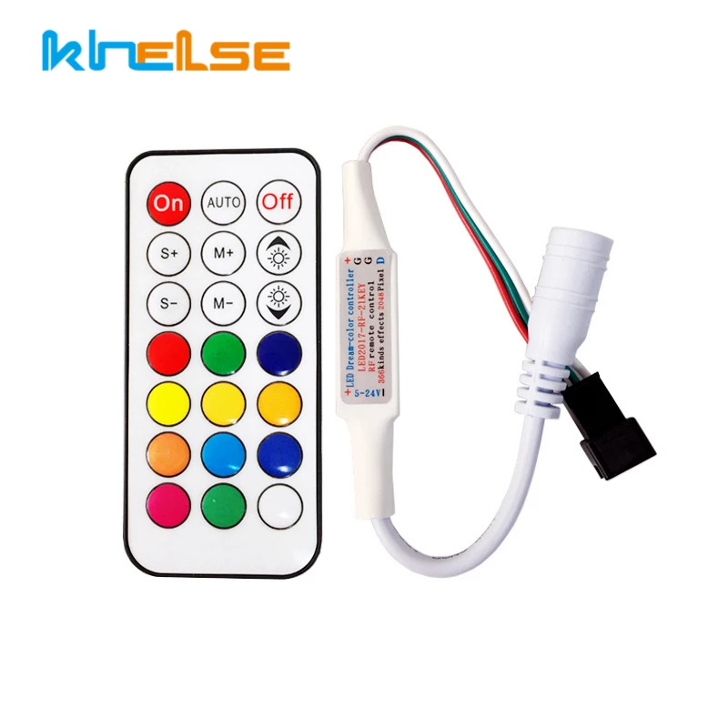 

DC5-24V LED Controller 21Keys IR Remote 366Modes Change RGB Pixel Dimmer For WS2811 WS2812B SK6812 Full Color Module Strip Light