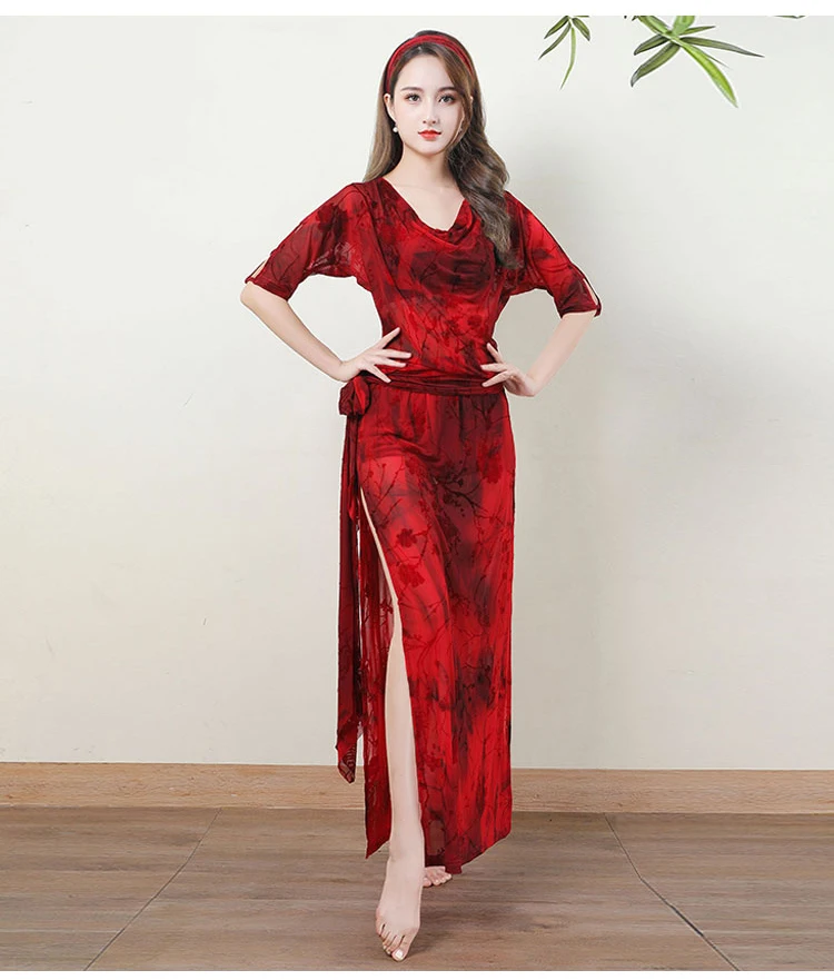 Костюм для танца живота платок + пояс халат комплект из 3 предметов женский