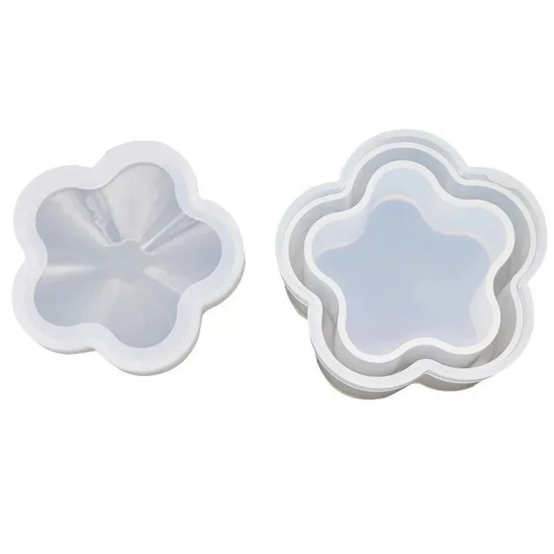 

Box Resin Molds, 5PCS Silicone Resin Molds Jewelry Molds with Square, Hexagon, Heart, Flower and Round Silicone Molds