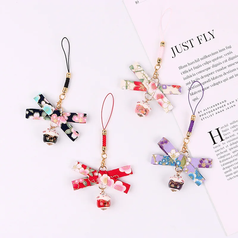 

Lucky Cat Bell Mobile Phone Straps Lanyards Cute Cat U Disk Mobile Phone Earphone Accessories