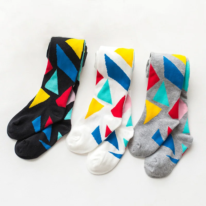 

2 Pcs Baby Girls Tights Fashion Kids Pantyhose Girls Stocking Leg Spring Autumn Children Knitted Printed Elastic Pantyhose