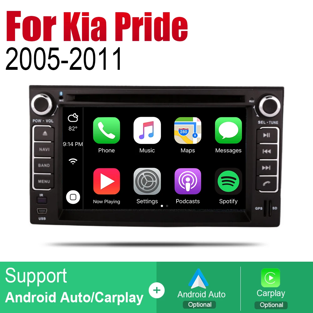 Автомобильный DVD-плеер GPS-навигация для Kia Pride Sedan 2005-2011 автомобильная магнитола