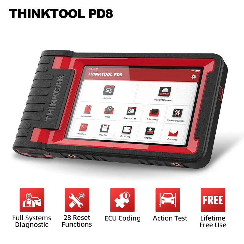 

THINKCAR Thinktool PD8 Professional OBD2 Scanner 28 Reset Service ECU Coding Code Reader Full System Car Diagnostic Tool PK X431