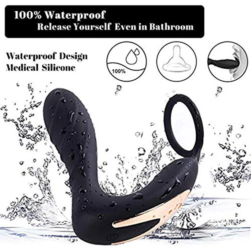 Силиконовый массажер простаты для мужчин Анальный вибратор P-G-точки 10 скоростей