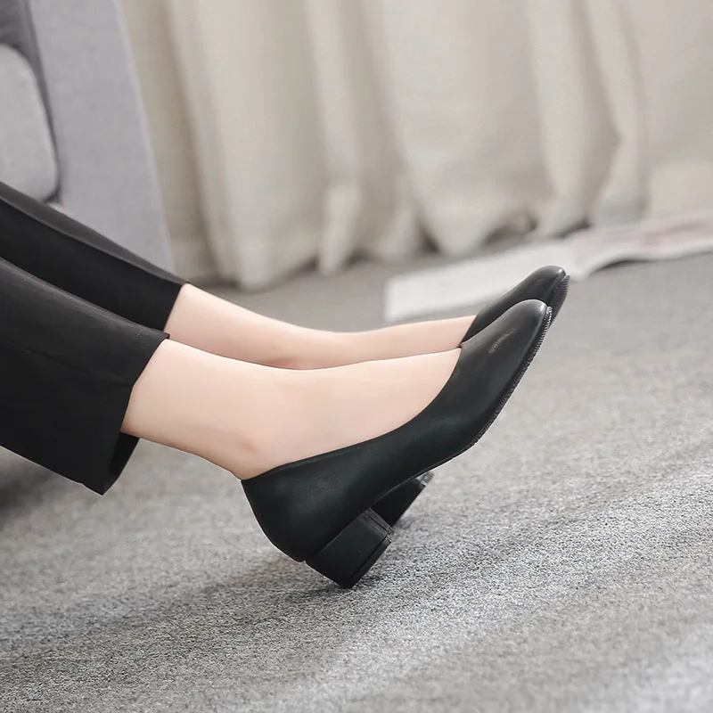 Женская обувь коллекция 2019 года женские туфли лодочки на толстом каблуке