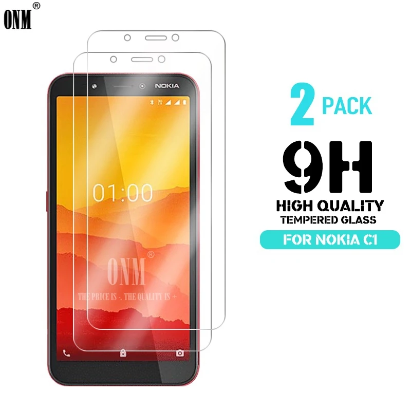 2 шт закаленное стекло для Nokia C1 защита экрана 2.5D 9H Премиум Закаленное Защитная