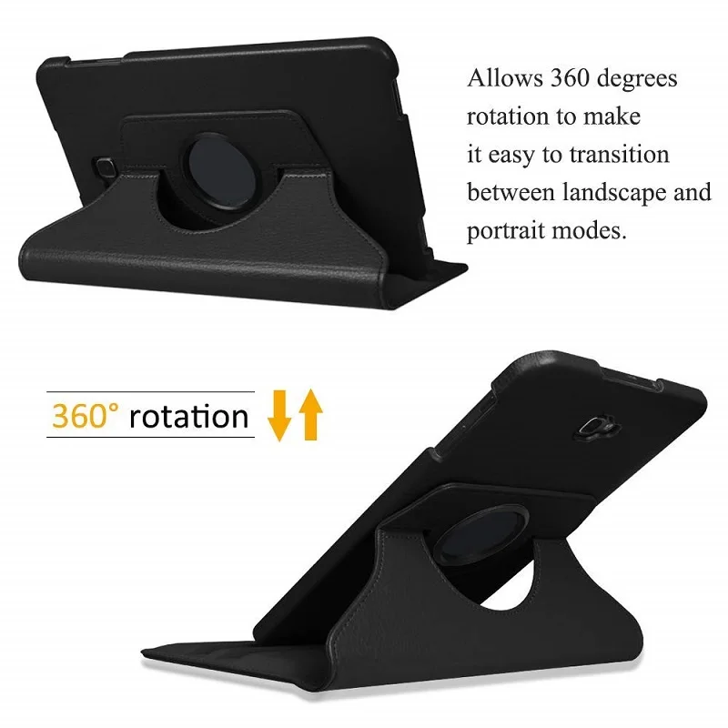 Для Samsung Galaxy Tab A 10 1 чехол для A6 дюймов 2016 SM T580 T585 T587 360 Вращающийся Чехол книжка из