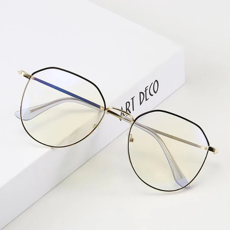 

Finished Myopia Glasses Women Men Blue Light Blocking Glasses Patchwork Color Frame Students shortsighted Eyeglasses -1.0~-6.0
