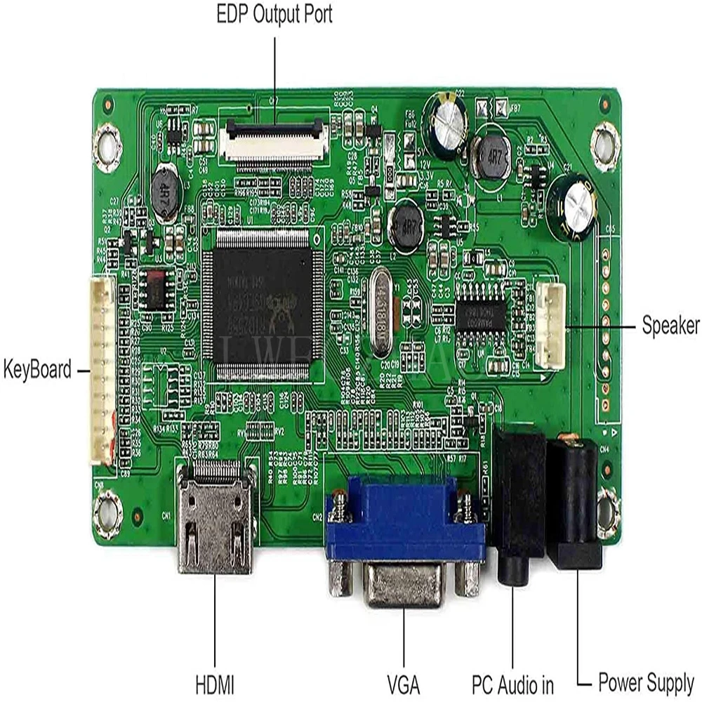 New Monitor Kit for LP140WF6-SPB1 LP140WF6-SPC1 LP140WF6-SPB2 HDMI+VGA LCD LED screen EDP 30Pins Controller Board Driver
