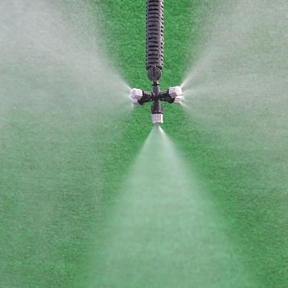 

5 Head Micro Watering Irrigation System Fog Drop Cooling Nozzle Garden Greenhouse Adjustable Spray Nozzle