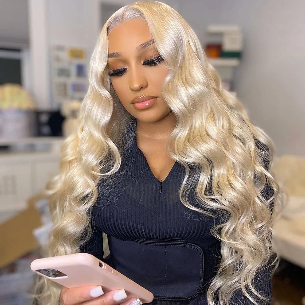 Body Wave Blonde Lace Front Wig Human Hair Brazilian Wigs For Black Women 28 30 Inch Honey Blonde Straight 613 Lace Frontal Wig