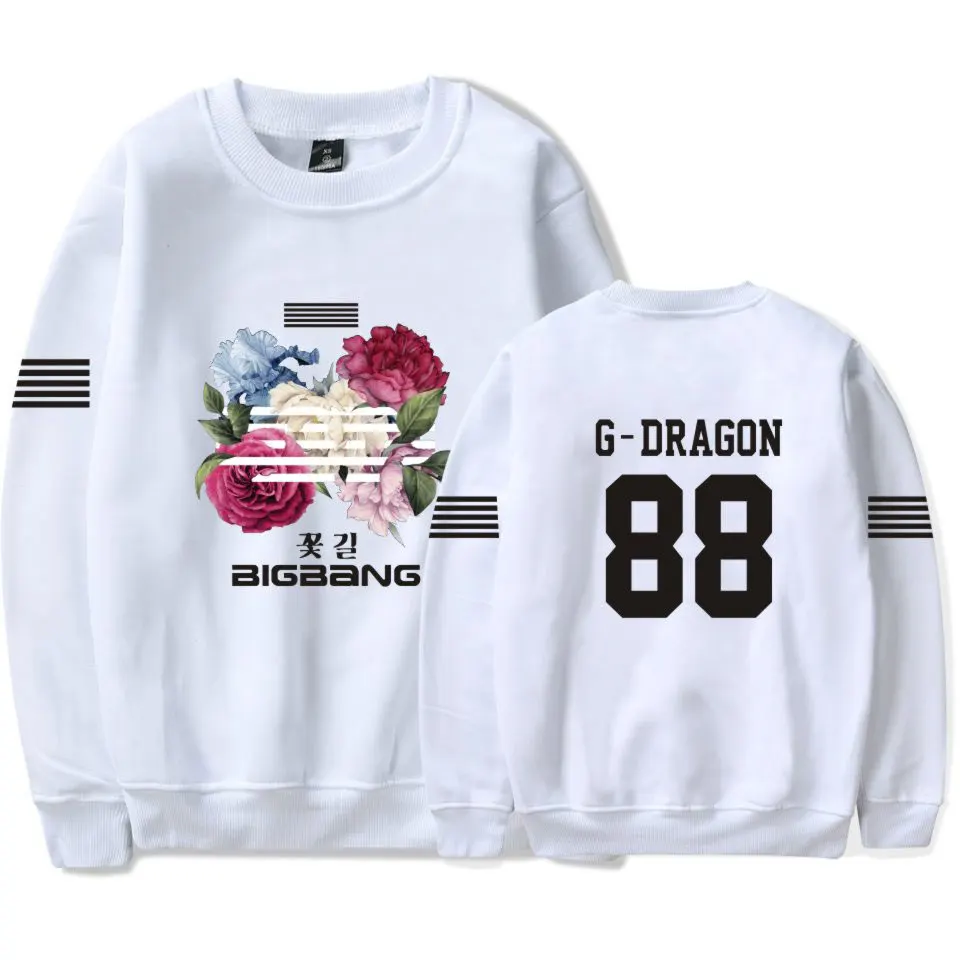 Свитшот Bigbang SOL для мужчин и женщин толстовки без капюшона свитшот с цветочным