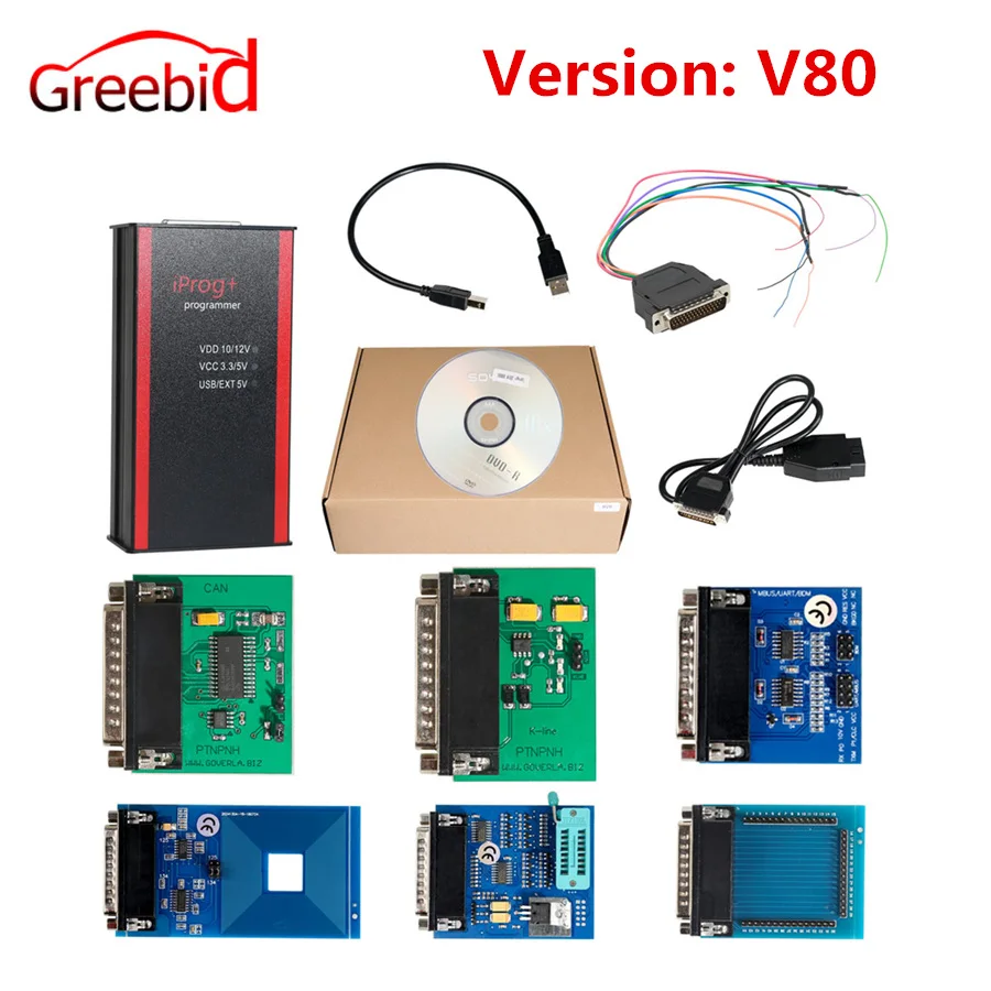 Программатор V80 Iprog + Pro поддержка IMMO коррекция пробега сброс подушки безопасности