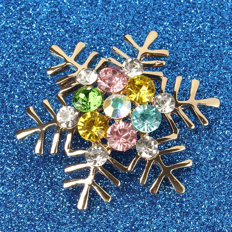 Брошь высокого качества с кристаллами Фантастическая брошь &quotСнежинка&quot