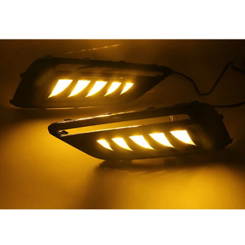 

2Pcs Three Functions Car LED Daytime Running Lights Fog Lamp for MG6 2017-2018