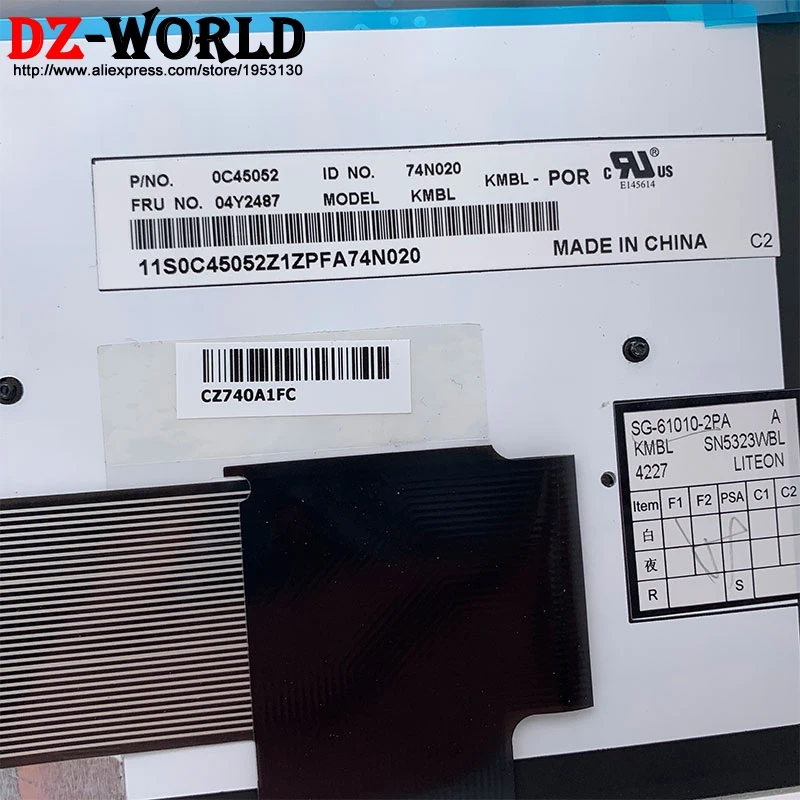Новая Оригинальная PT португальская клавиатура с подсветкой для ноутбука Lenovo